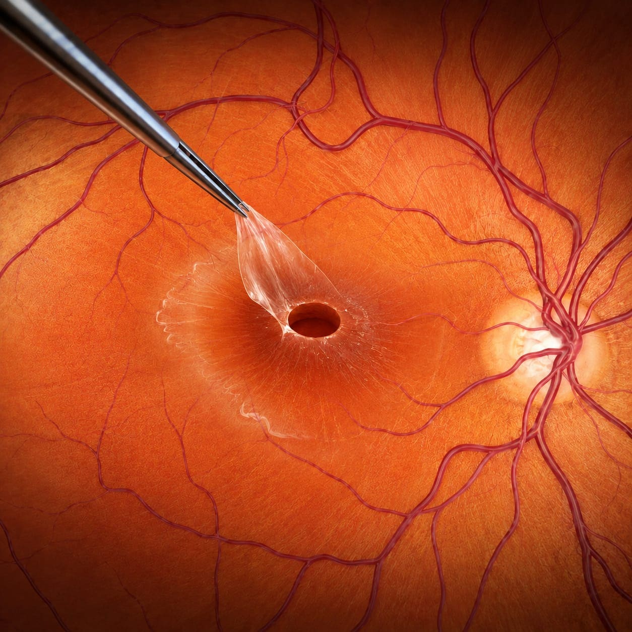 Clinical image — Macular hole surgery.